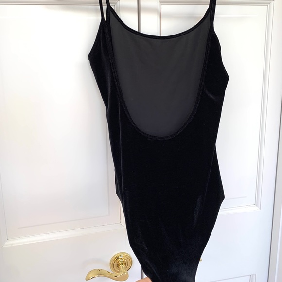 Zara Black Velvet Open Backed Bodysuit - Picture 9 of 9